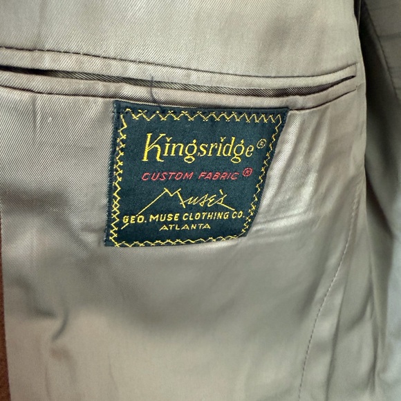 Vintage Custom Men’s Suede Sport Coat Blazer Geo. Muse Clothing Co. Atlanta - Picture 3 of 12